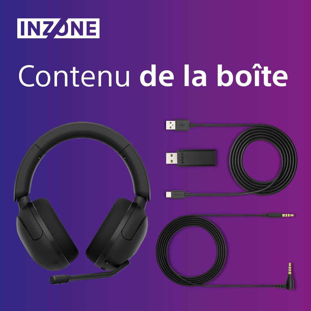 Casque gaming H5 Sony INZONE sans fil | 360 Spatial Sound for PC/PS5 | Noir